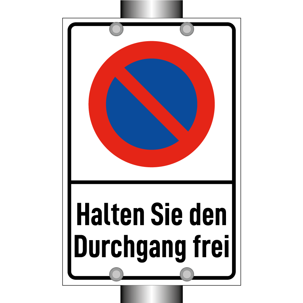 Halten Sie den Durchgang frei