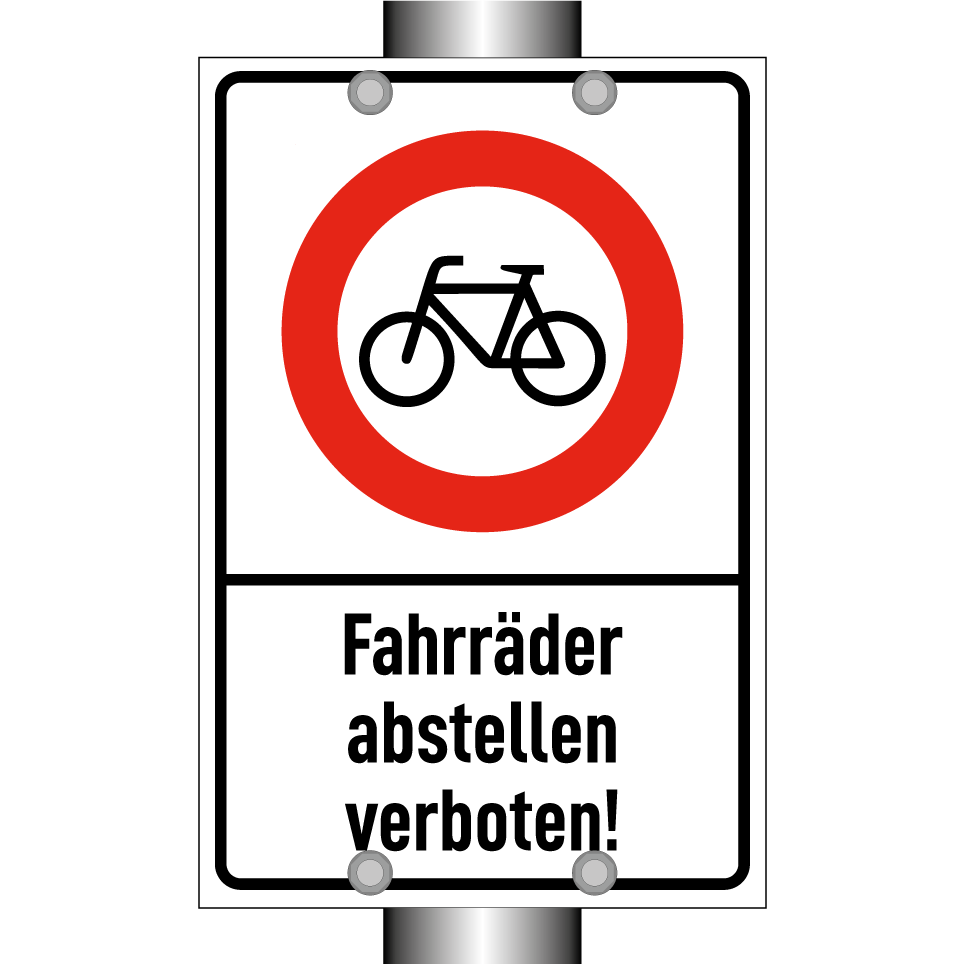 Fahrräder abstellen verboten!