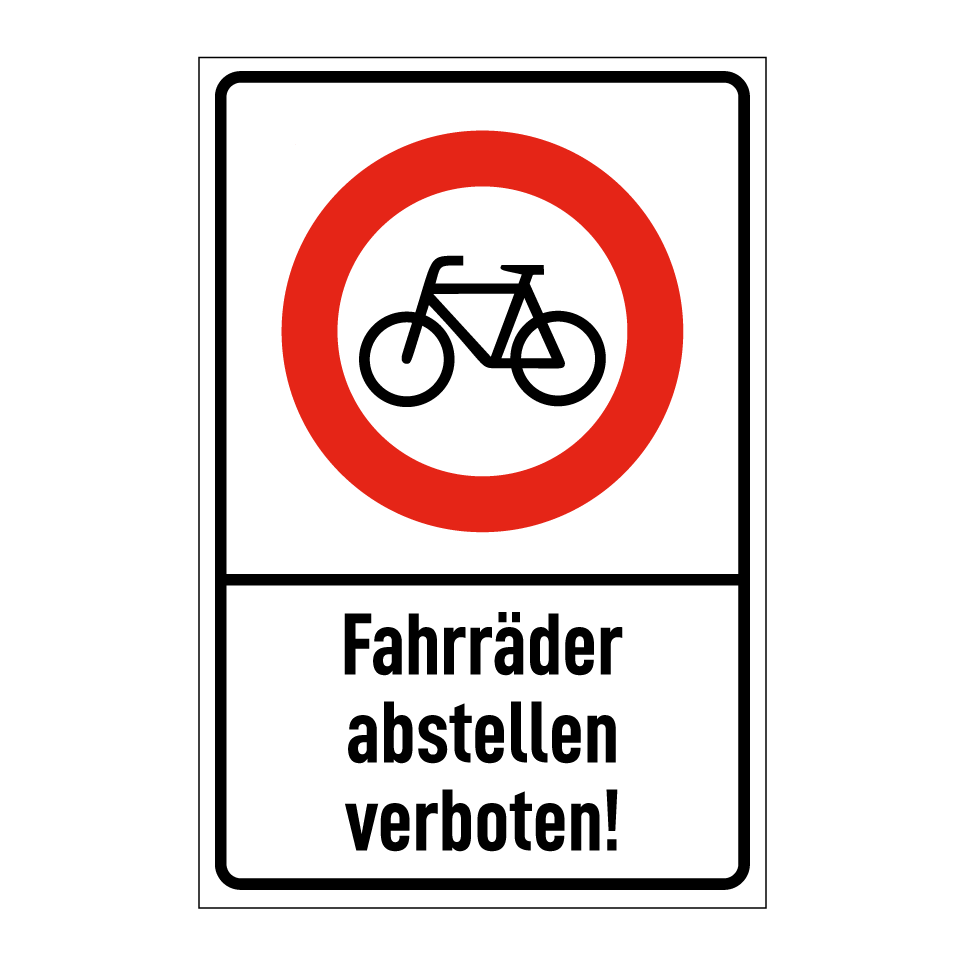 Fahrräder abstellen verboten!