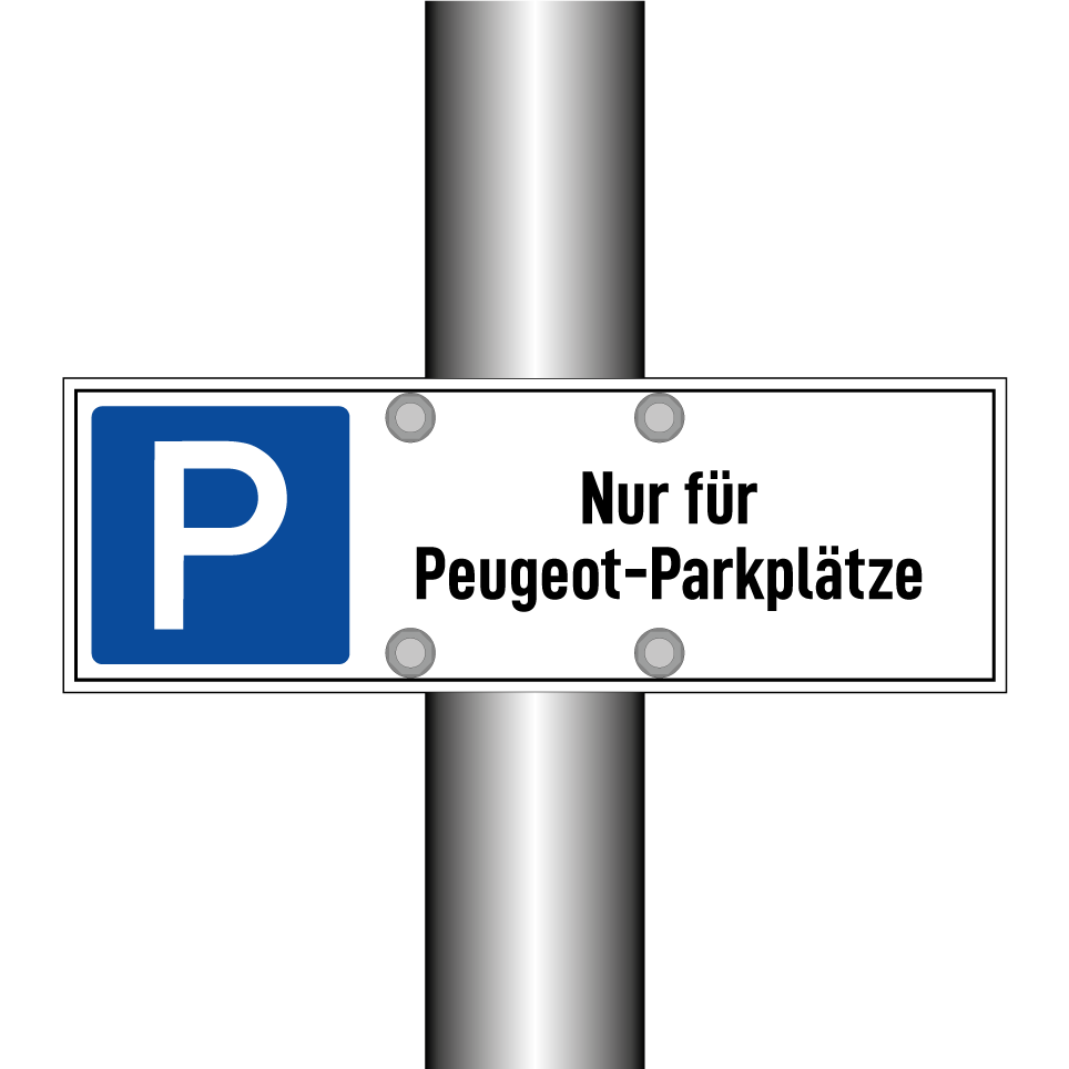 Nur für Peugeot-Parkplätze