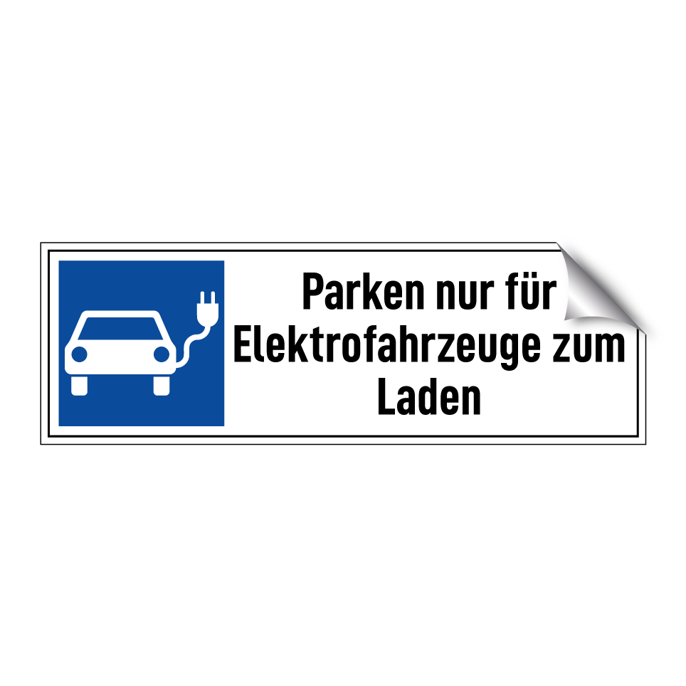 Parken nur für Elektrofahrzeuge zum Laden