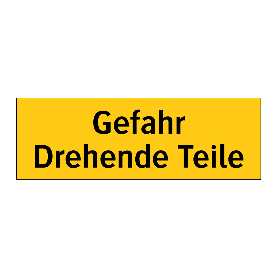 Gefahr Drehende Teile