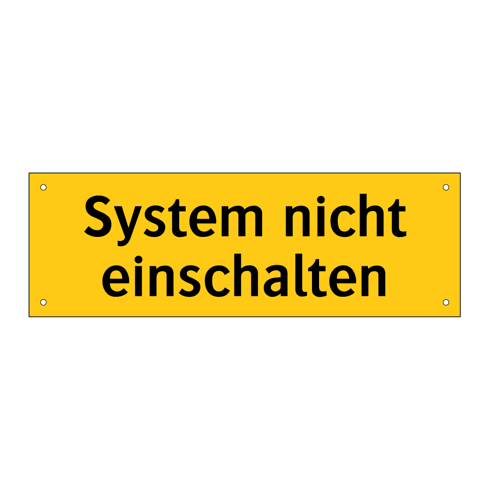 System nicht einschalten