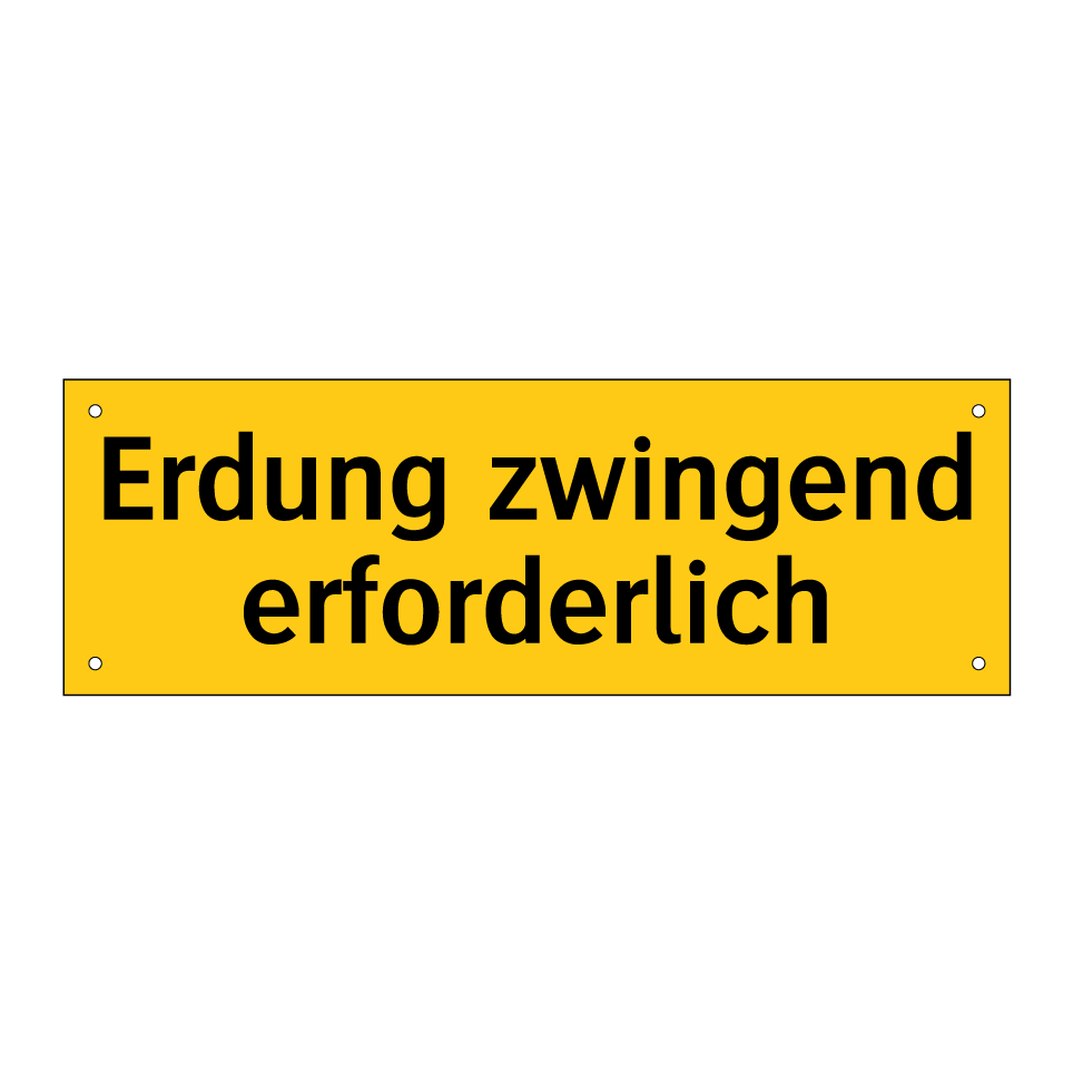 Erdung zwingend erforderlich