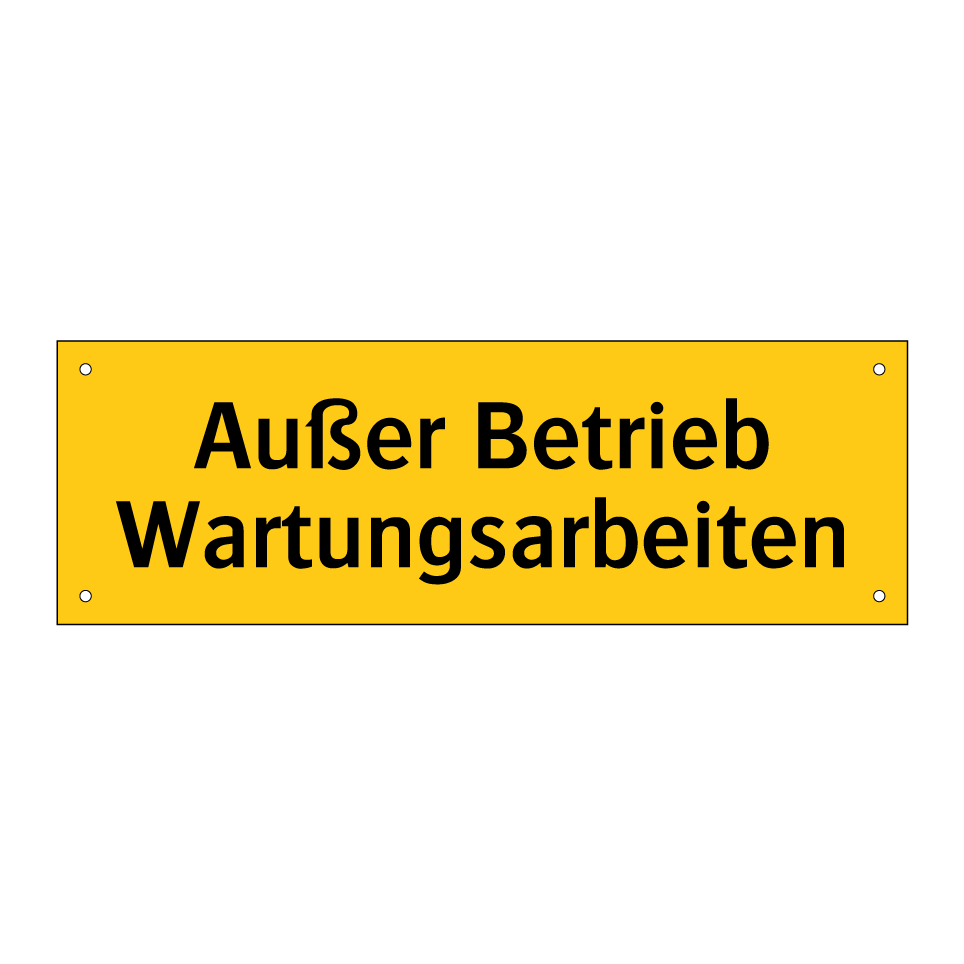 Außer Betrieb Wartungsarbeiten