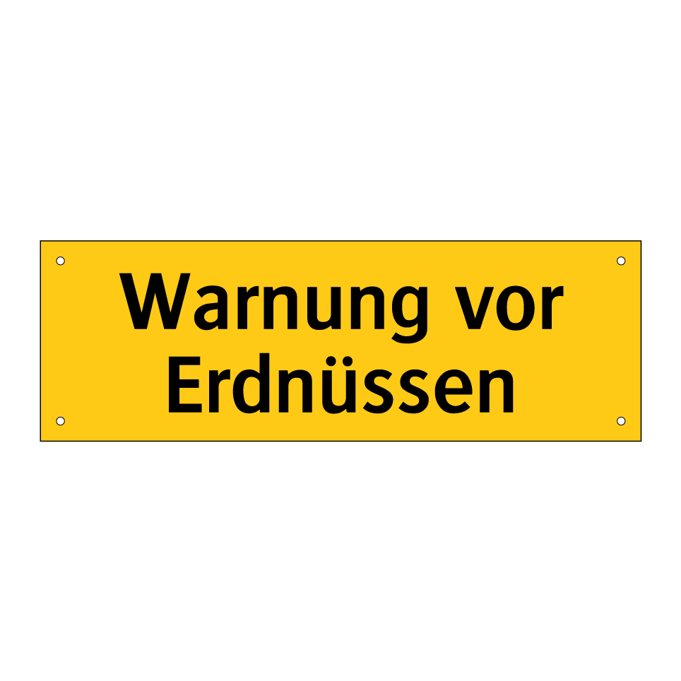 Warnung vor Erdnüssen