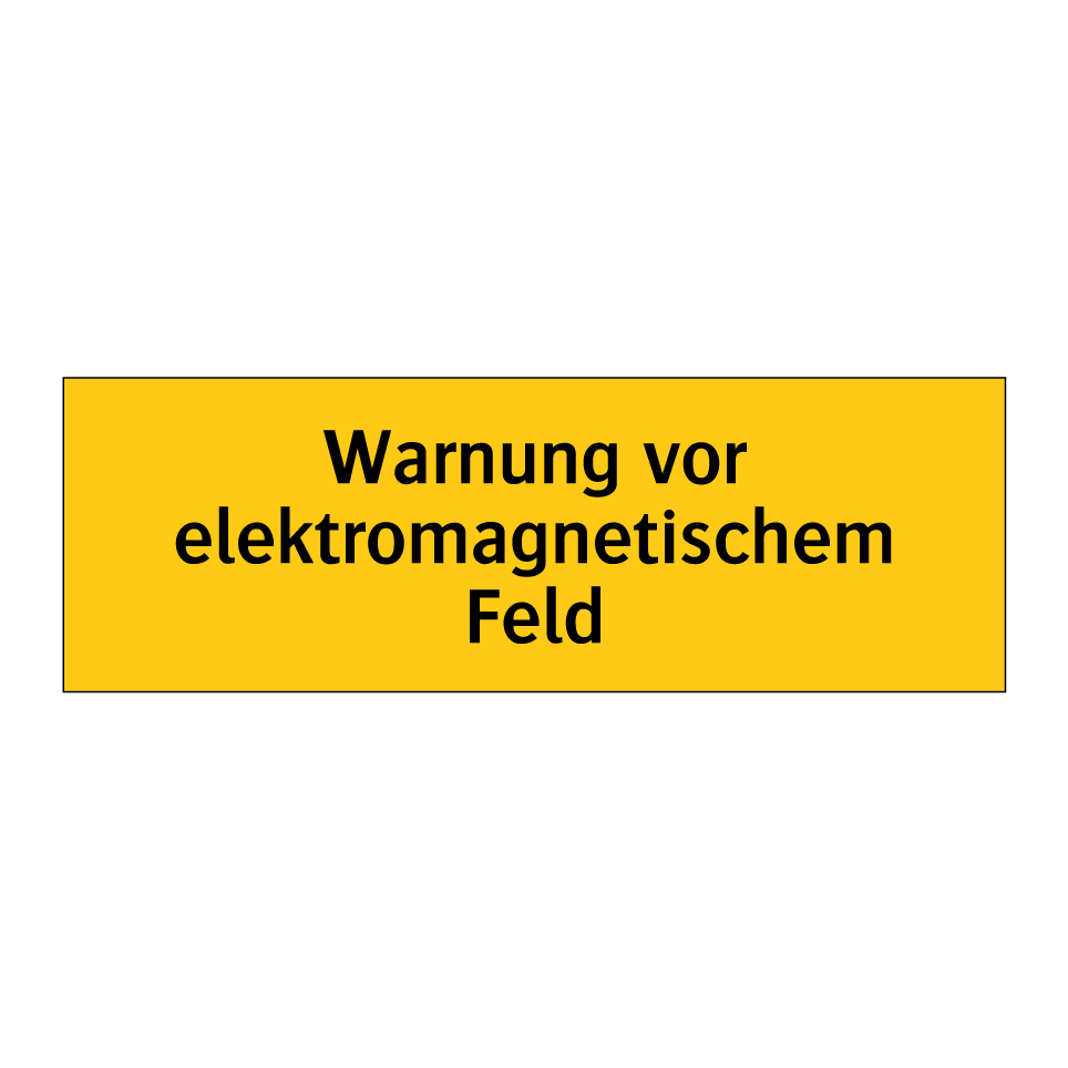 Warnung vor elektromagnetischem Feld