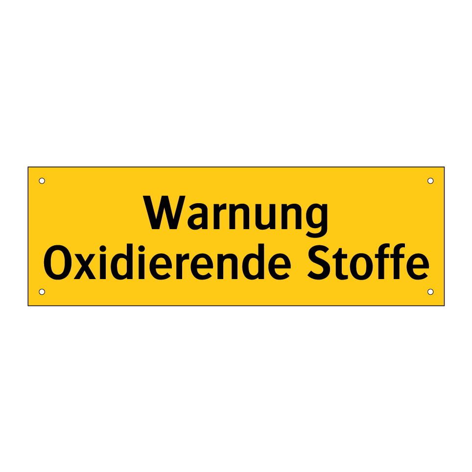 Warnung Oxidierende Stoffe