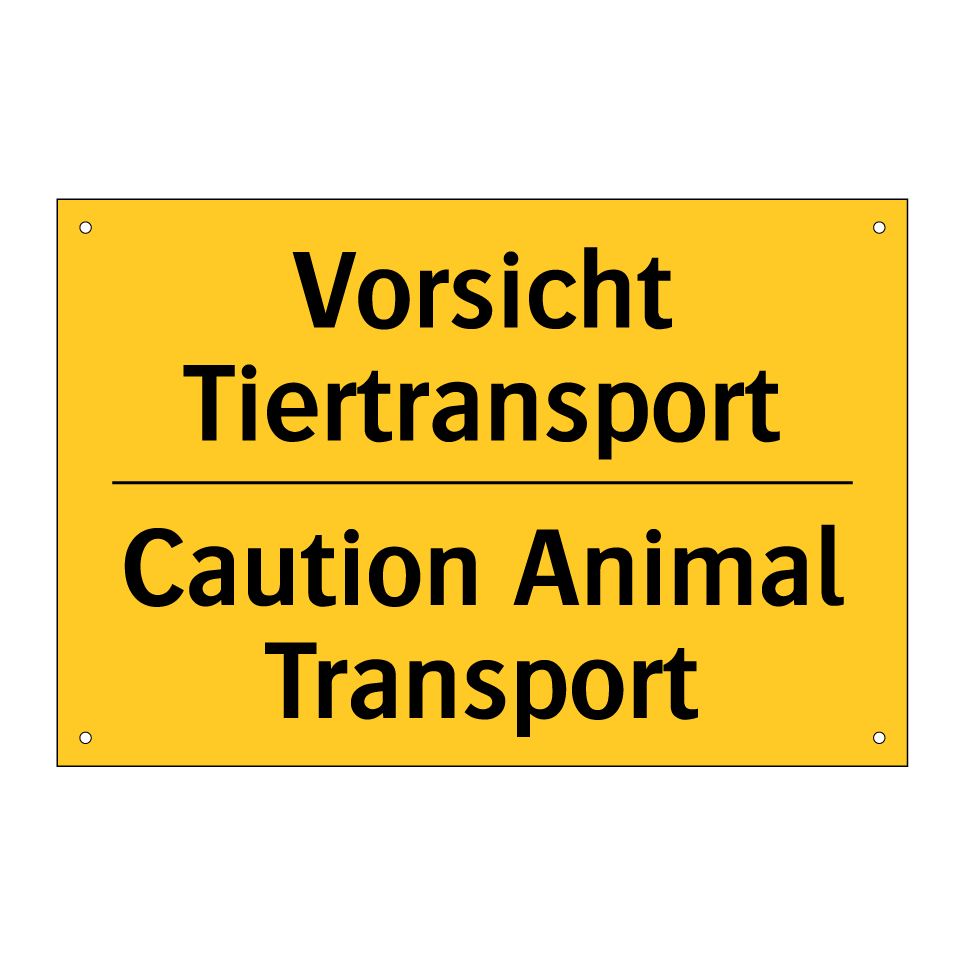 Vorsicht Tiertransport - Caution Animal Transport