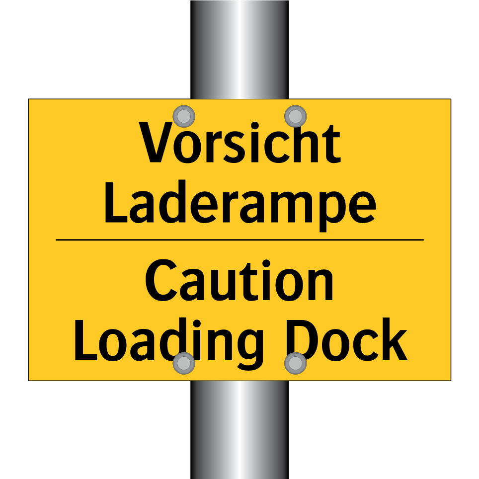 Vorsicht Laderampe - Caution Loading Dock
