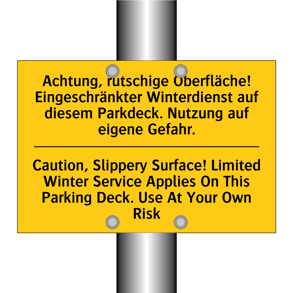 Achtung, rutschige Oberfläche! /.../ - Caution, Slippery Surface! Limited /.../