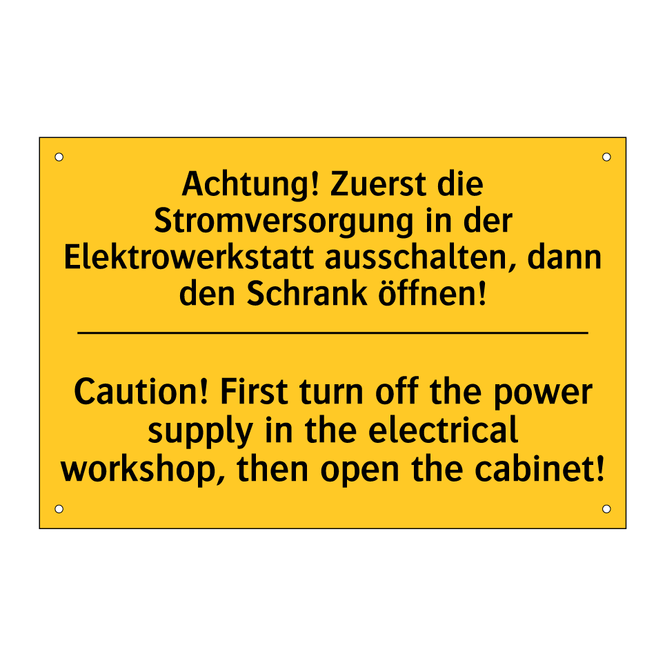 Achtung! Zuerst die Stromversorgung /.../ - Caution! First turn off the power /.../