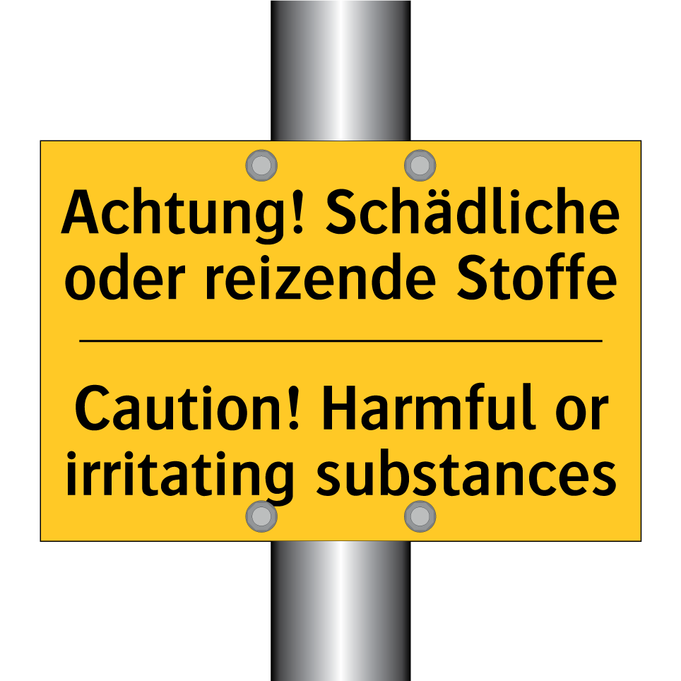 Achtung! Schädliche oder reizende /.../ - Caution! Harmful or irritating /.../