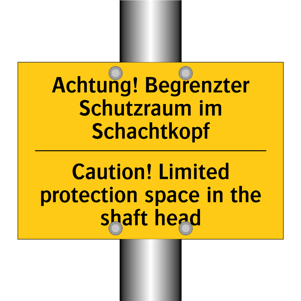 Achtung! Begrenzter Schutzraum /.../ - Caution! Limited protection space /.../