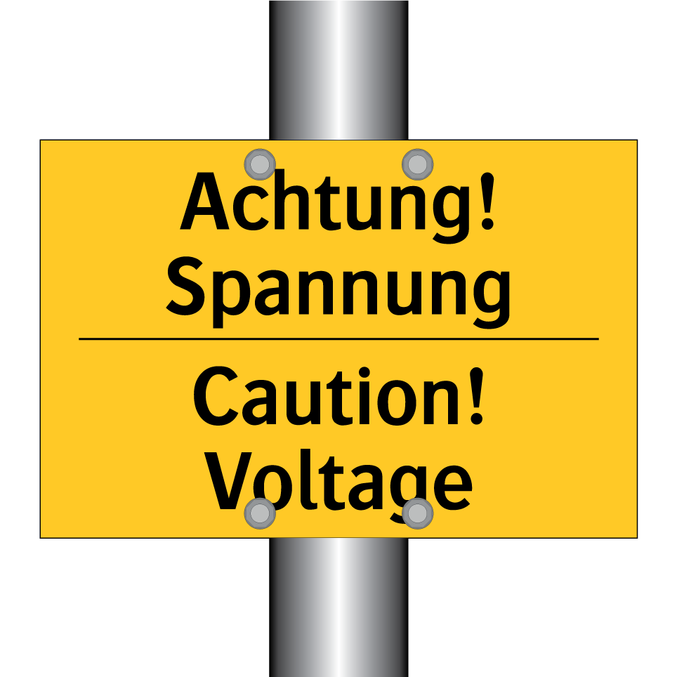 Achtung! Spannung - Caution! Voltage