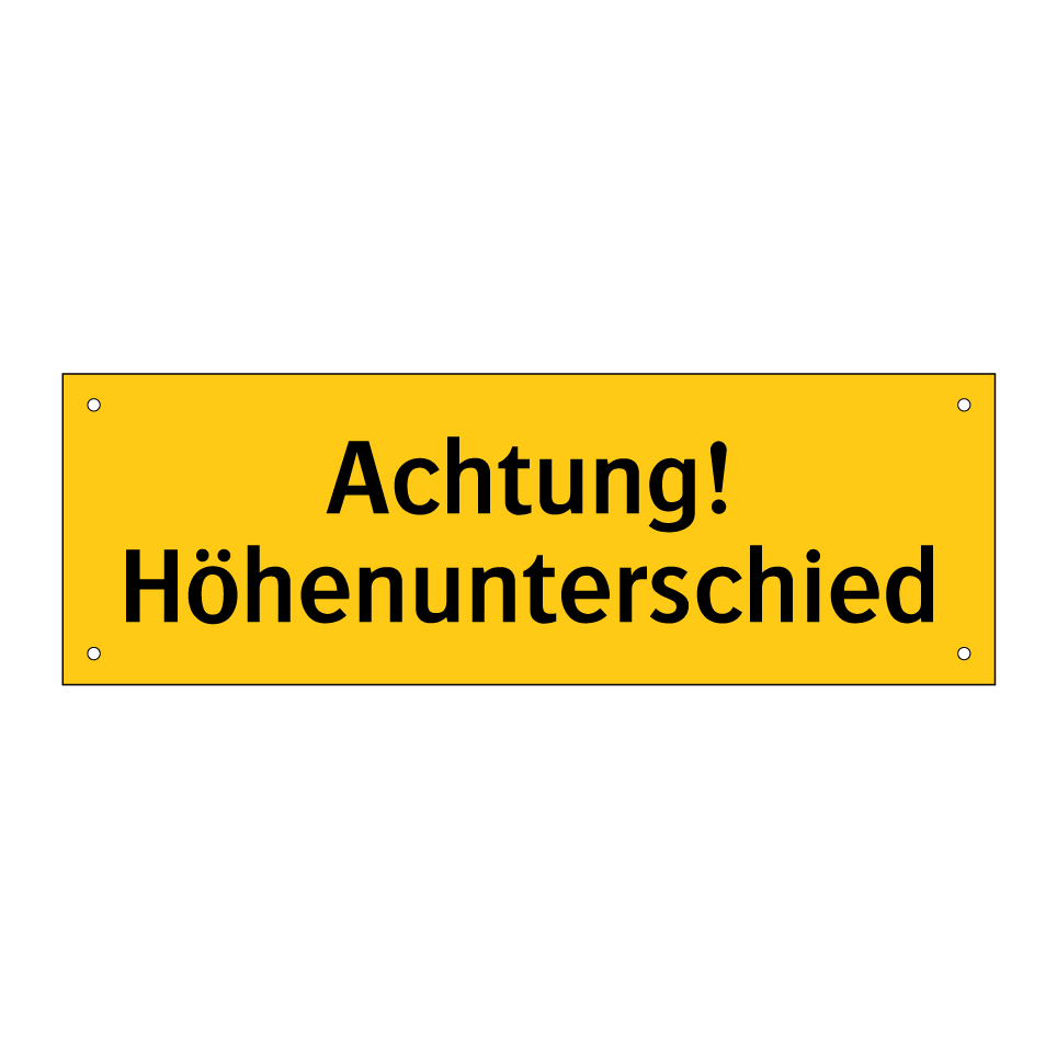 Achtung! Höhenunterschied