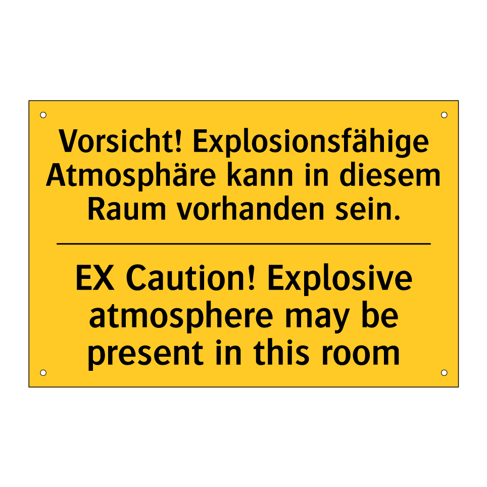 Vorsicht! Explosionsfähige Atmosphäre /.../ - EX Caution! Explosive atmosphere /.../