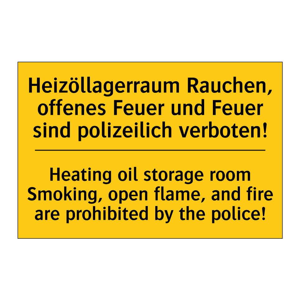 Heizöllagerraum Rauchen, offenes /.../ - Heating oil storage room Smoking, /.../