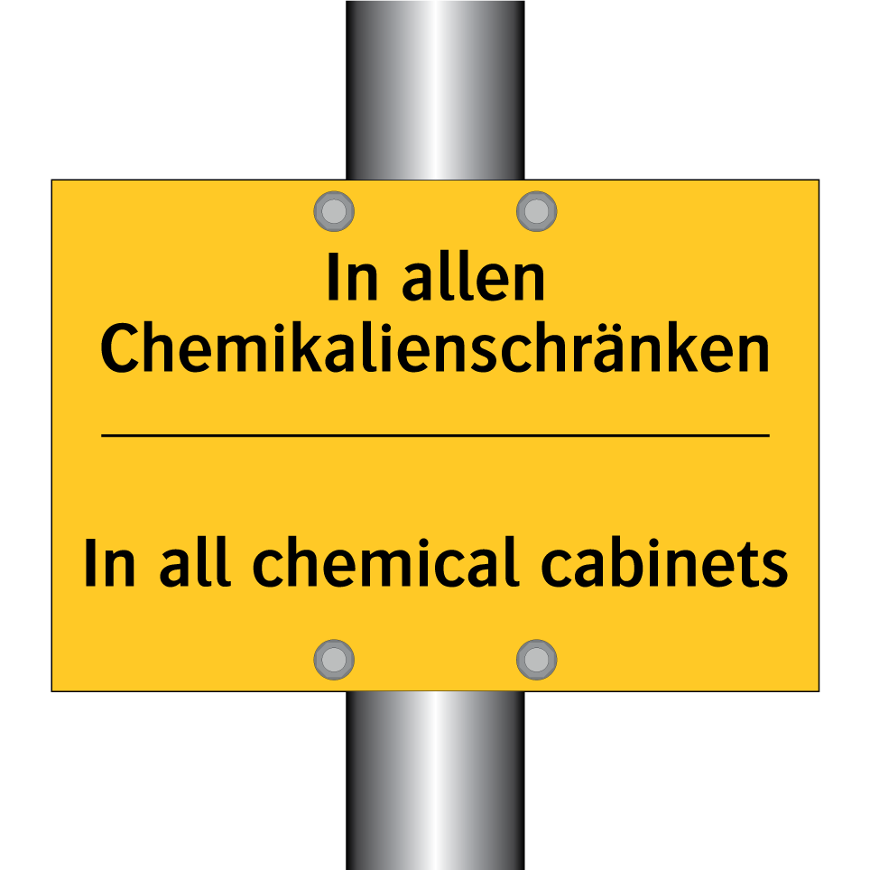 In allen Chemikalienschränken - In all chemical cabinets