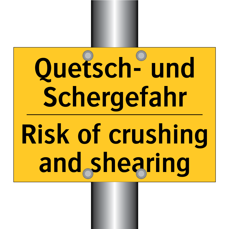 Quetsch- und Schergefahr - Risk of crushing and shearing