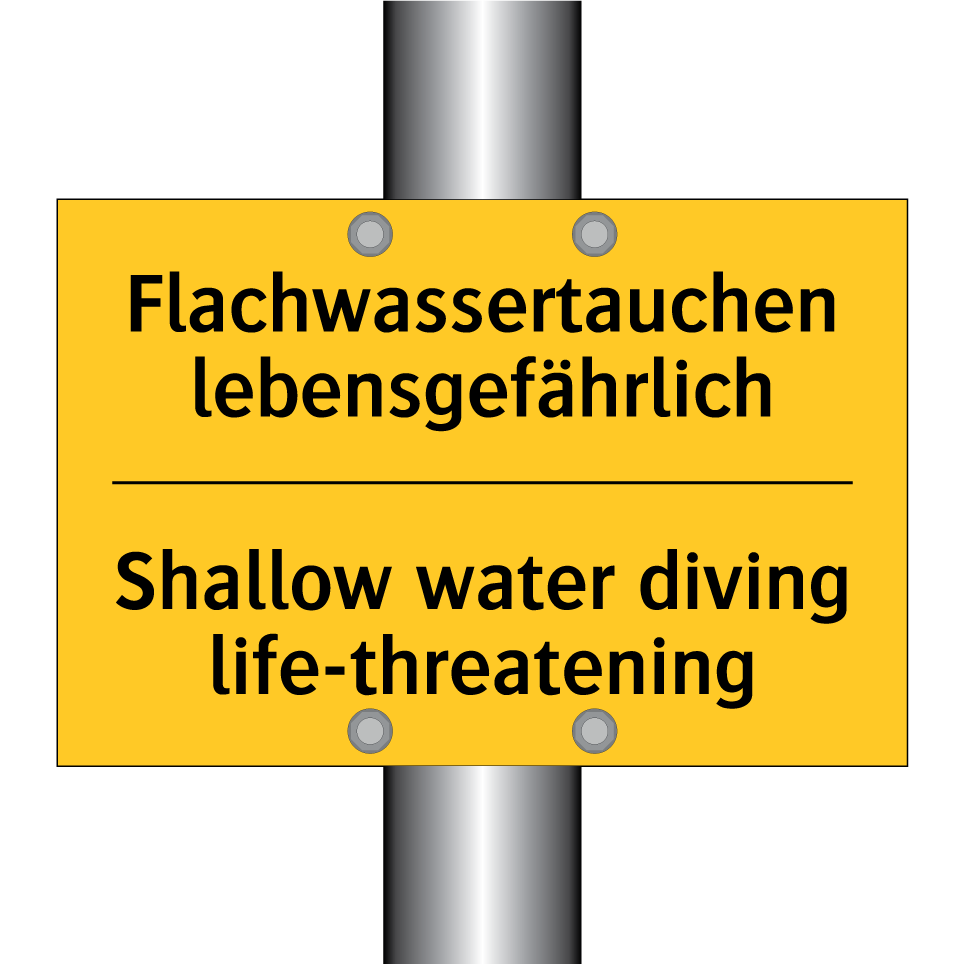 Flachwassertauchen lebensgefährlich/.../ - Shallow water diving life-threatening/.../