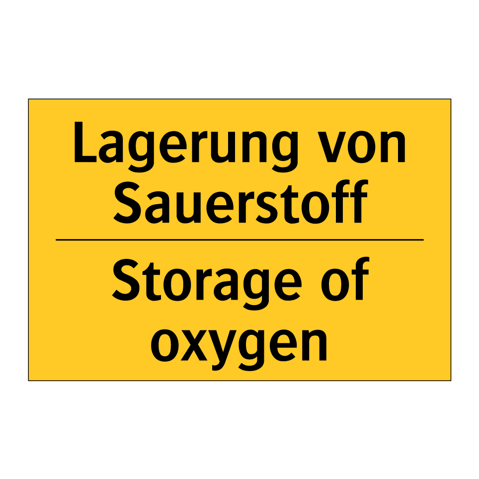 Lagerung von Sauerstoff - Storage of oxygen