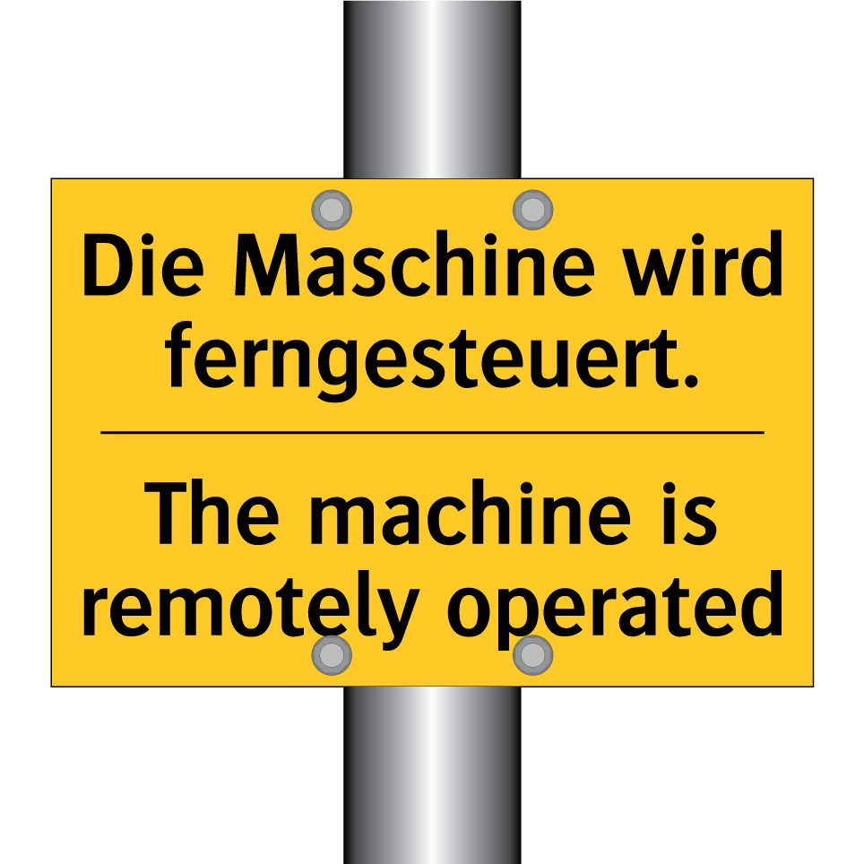 Die Maschine wird ferngesteuert./.../ - The machine is remotely operated/.../