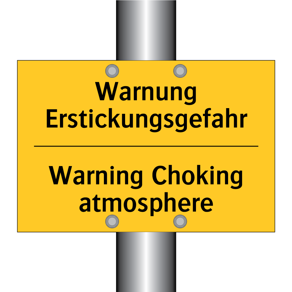 Warnung Erstickungsgefahr - Warning Choking atmosphere