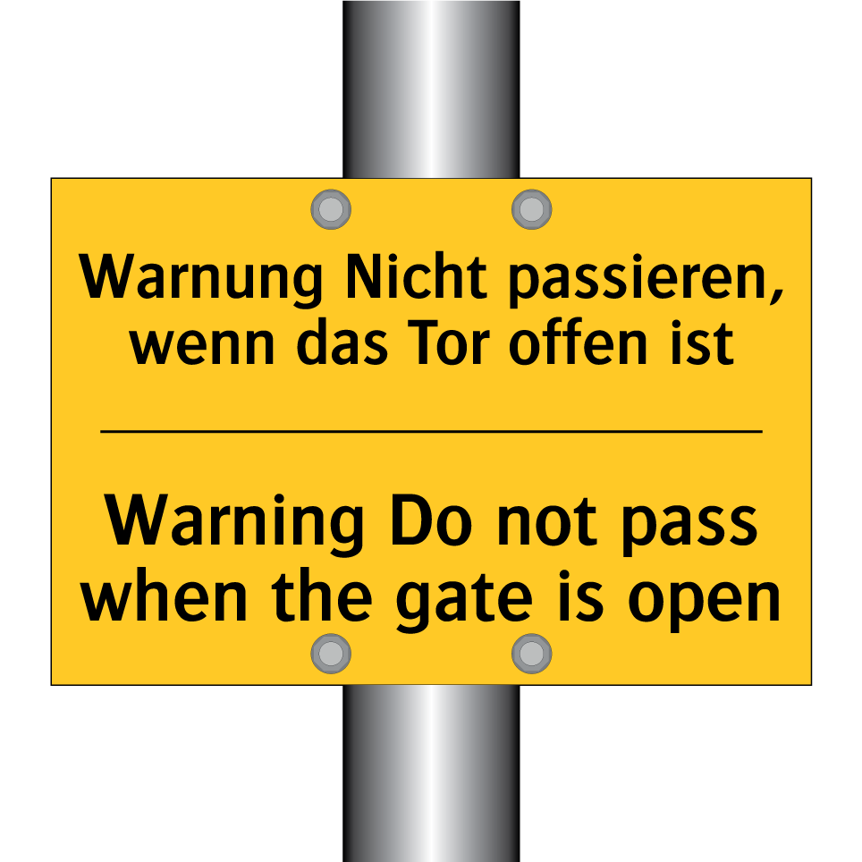 Warnung Nicht passieren, wenn /.../ - Warning Do not pass when the gate /.../