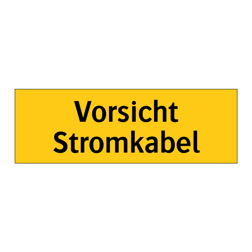 Vorsicht Stromkabel