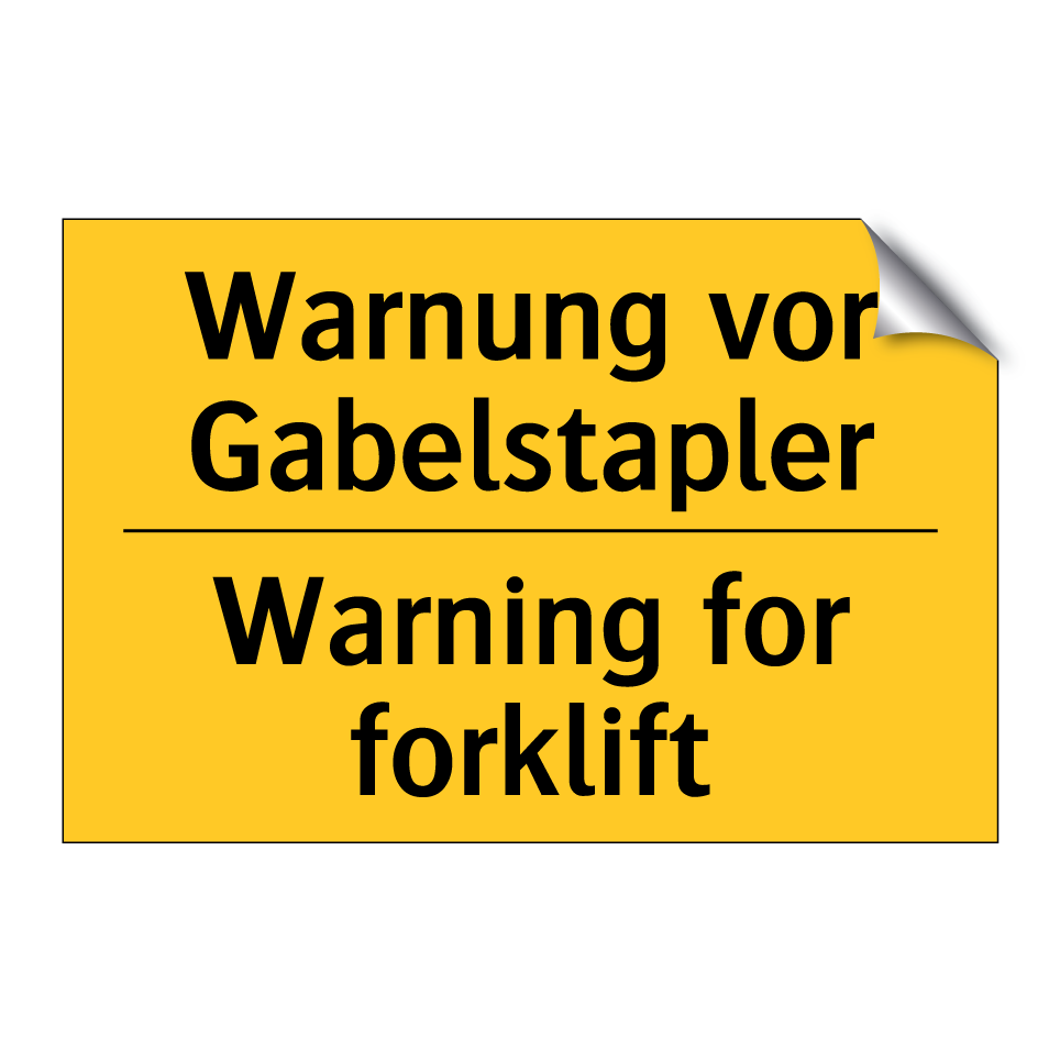 Warnung vor Gabelstapler - Warning for forklift
