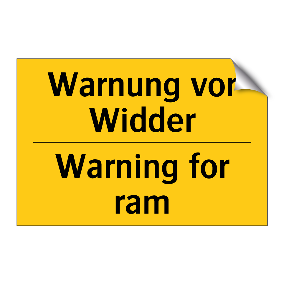 Warnung vor Widder - Warning for ram