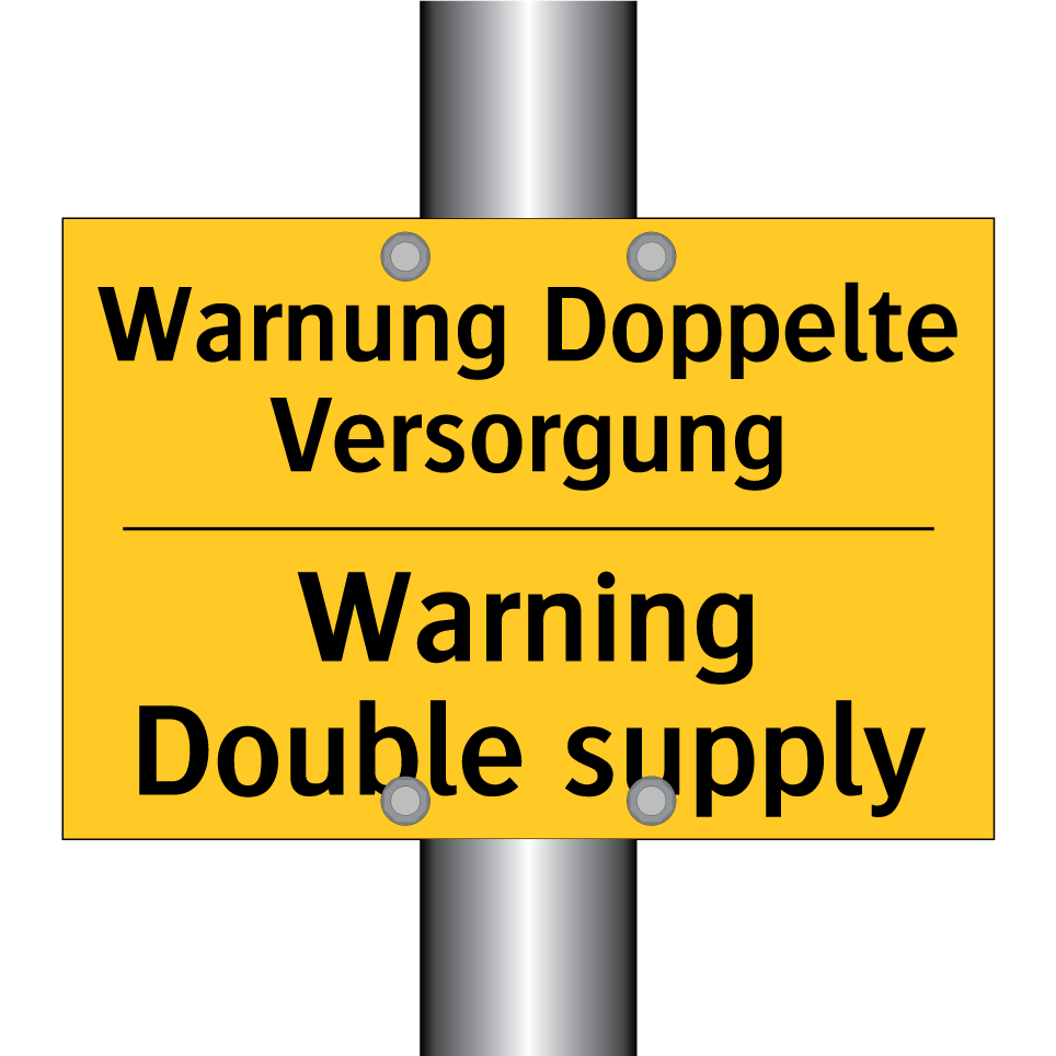 Warnung Doppelte Versorgung - Warning Double supply
