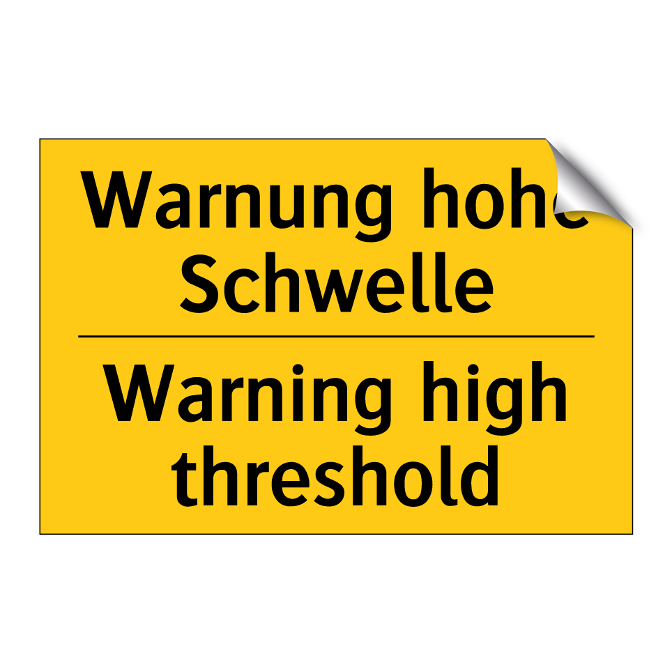 Warnung hohe Schwelle - Warning high threshold