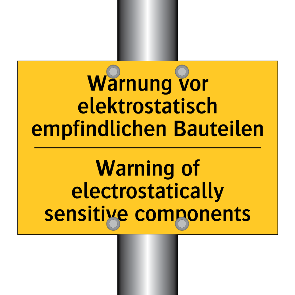 Warnung vor elektrostatisch empfindlichen /.../ - Warning of electrostatically sensitive /.../