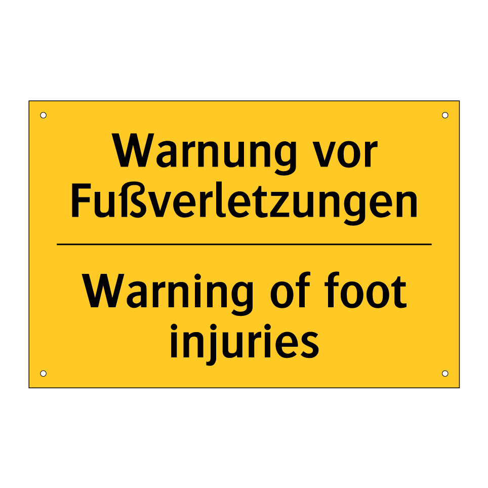 Warnung vor Fußverletzungen - Warning of foot injuries