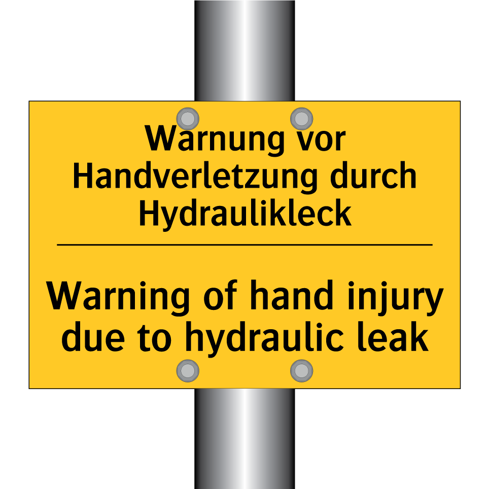 Warnung vor Handverletzung durch /.../ - Warning of hand injury due to /.../