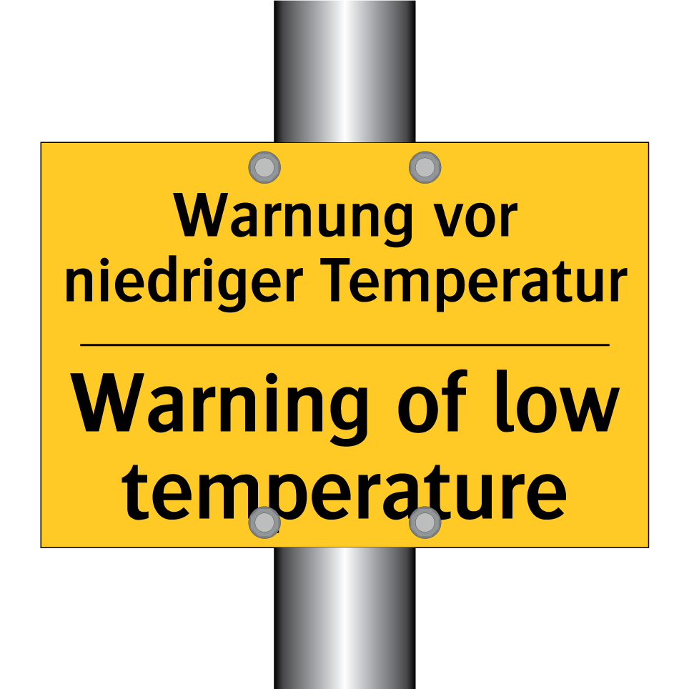 Warnung vor niedriger Temperatur/.../ - Warning of low temperature