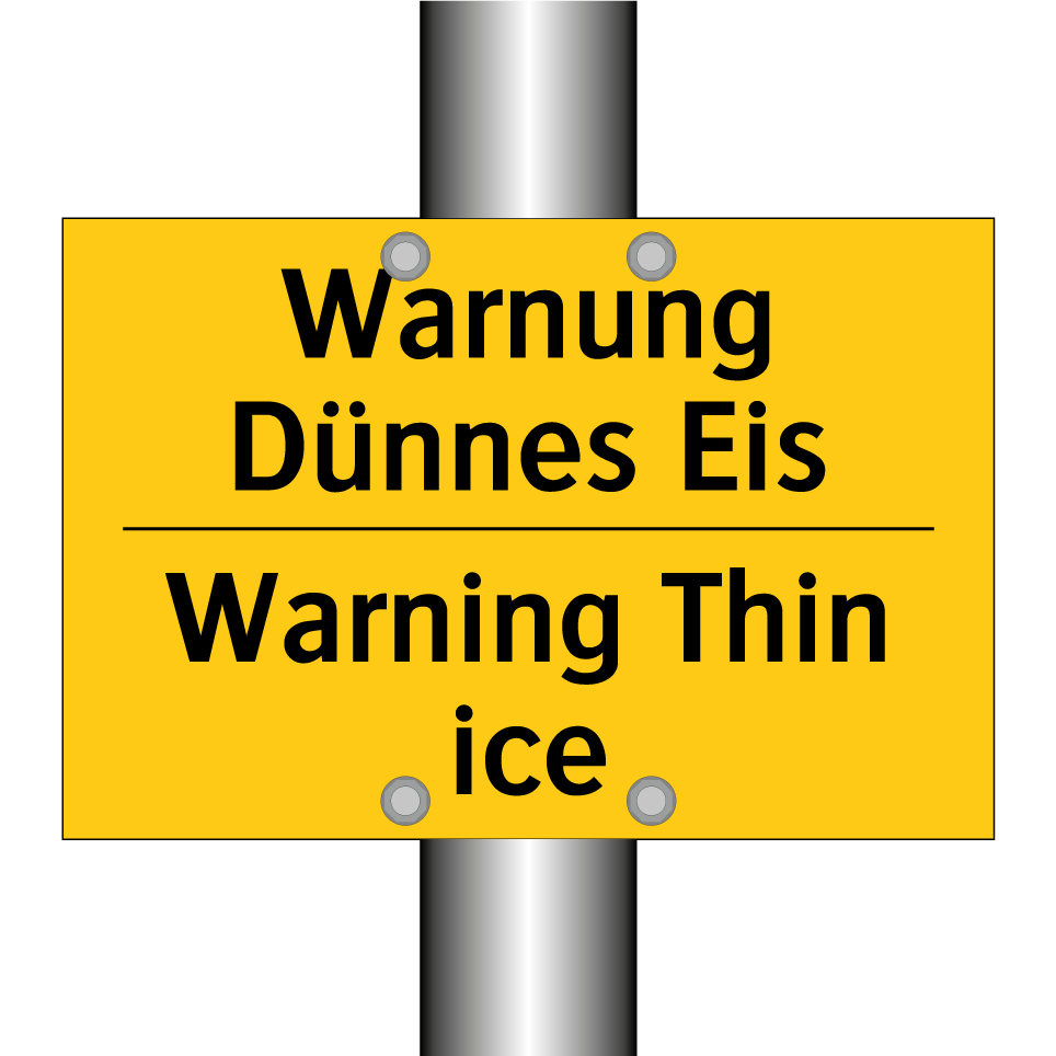 Warnung Dünnes Eis - Warning Thin ice