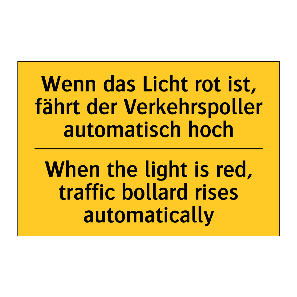 Wenn das Licht rot ist, fährt /.../ - When the light is red, traffic /.../