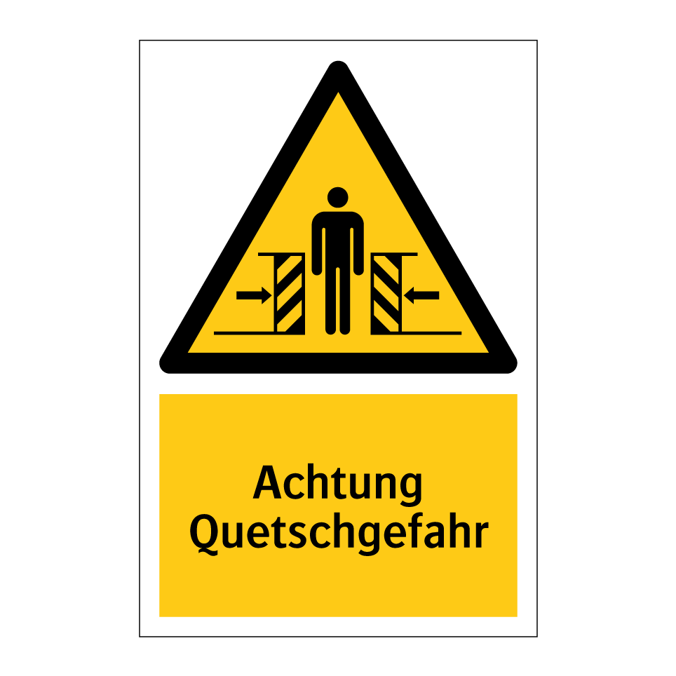 Achtung Quetschgefahr