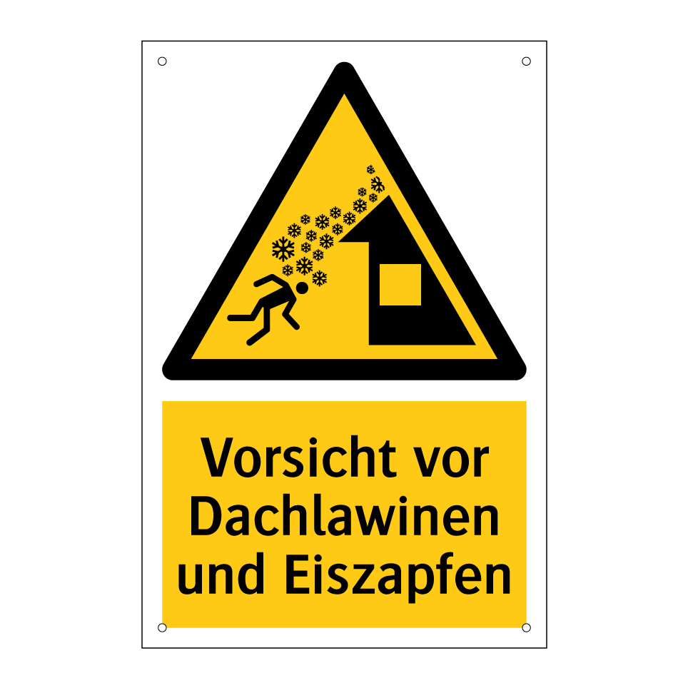 Vorsicht vor Dachlawinen und Eiszapfen