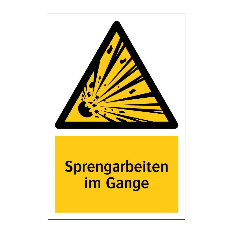 Sprengarbeiten im Gange