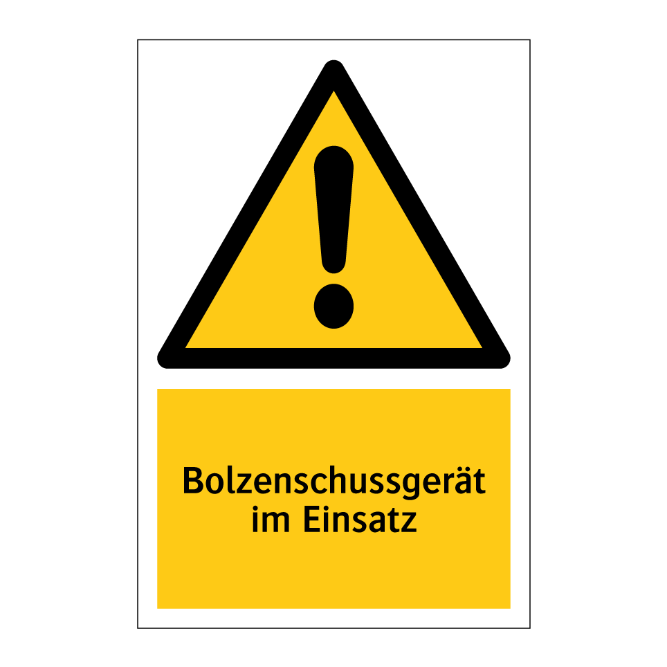 Bolzenschussgerät im Einsatz