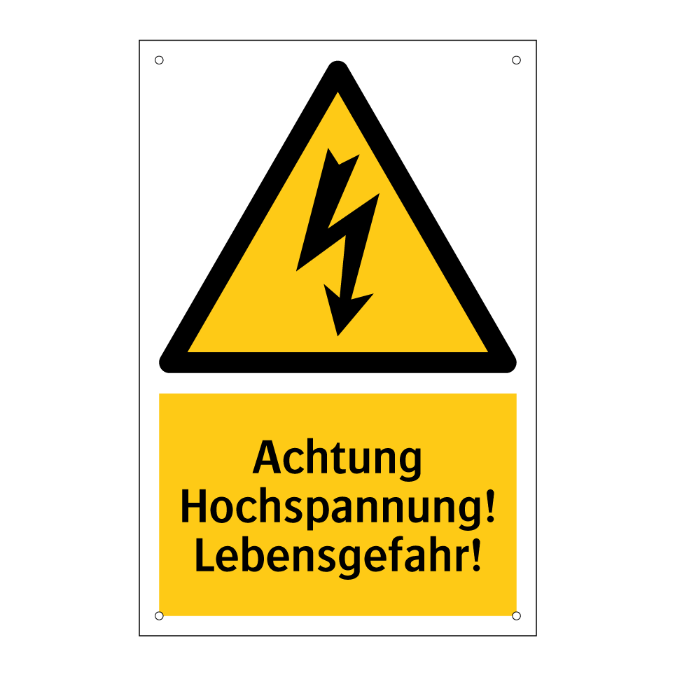 Achtung Hochspannung! Lebensgefahr!