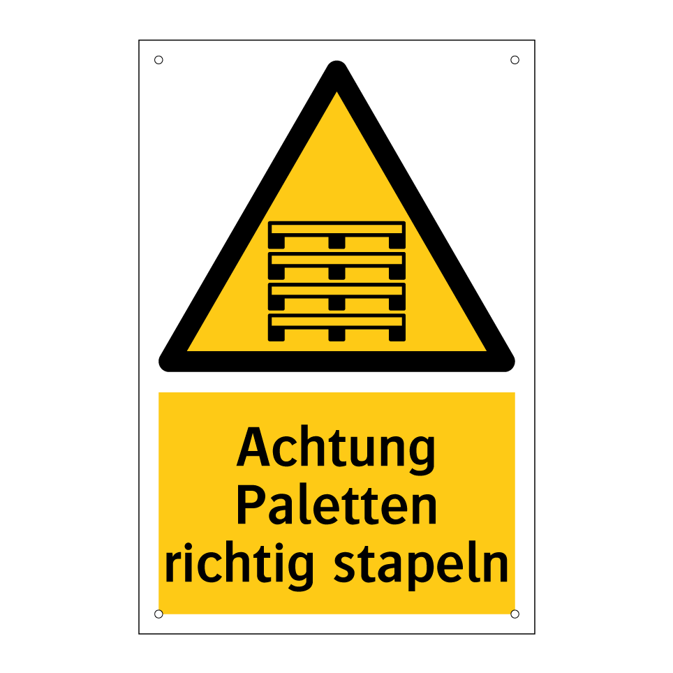 Achtung Paletten richtig stapeln