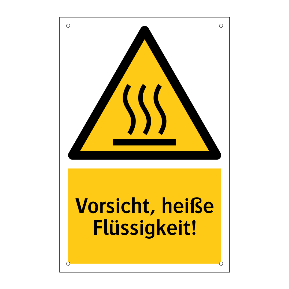 Vorsicht, heiße Flüssigkeit!