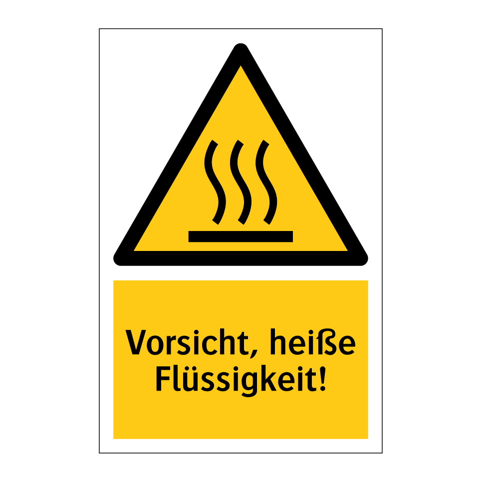 Vorsicht, heiße Flüssigkeit!