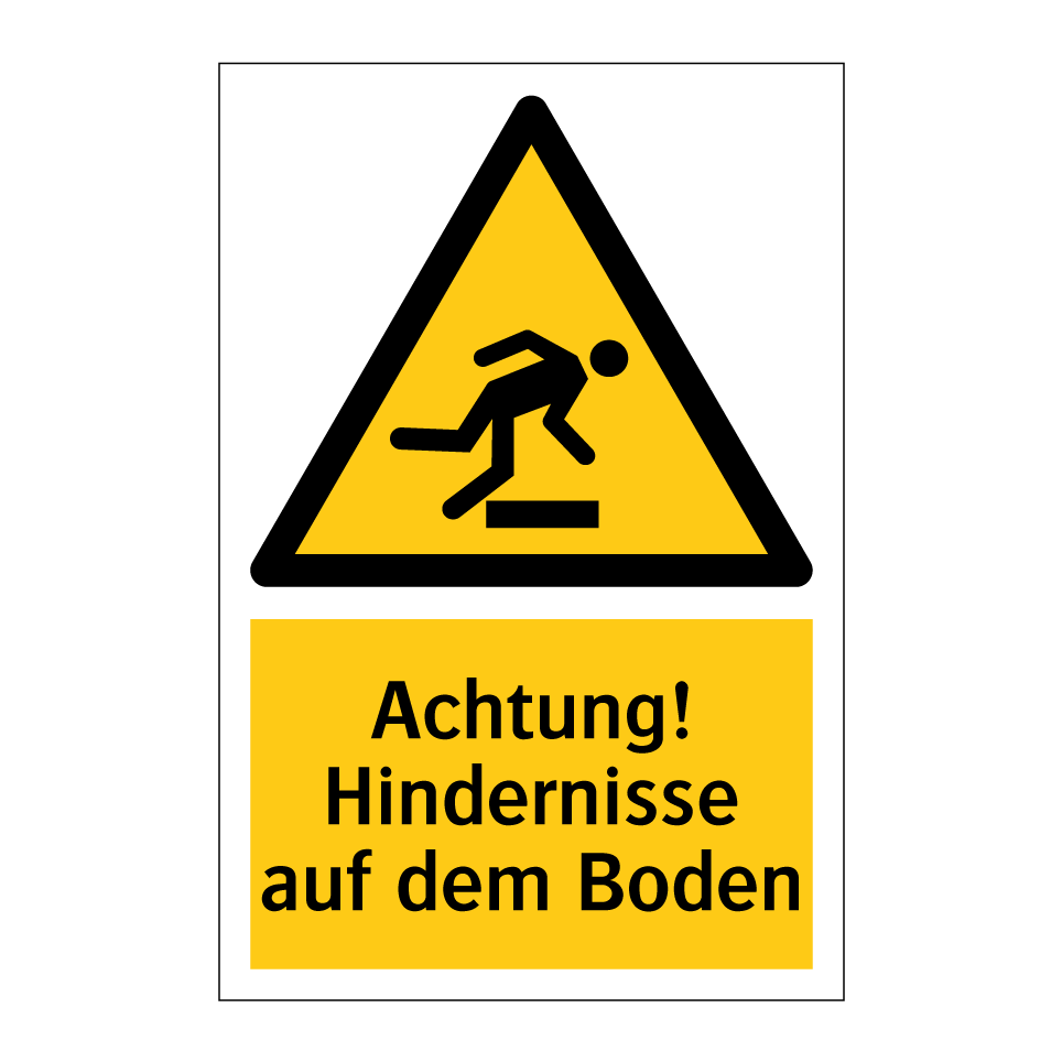 Achtung! Hindernisse auf dem Boden