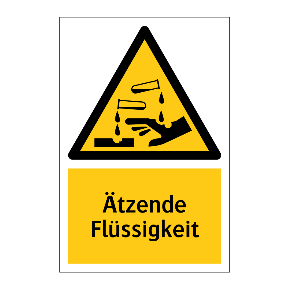 Ätzende Flüssigkeit